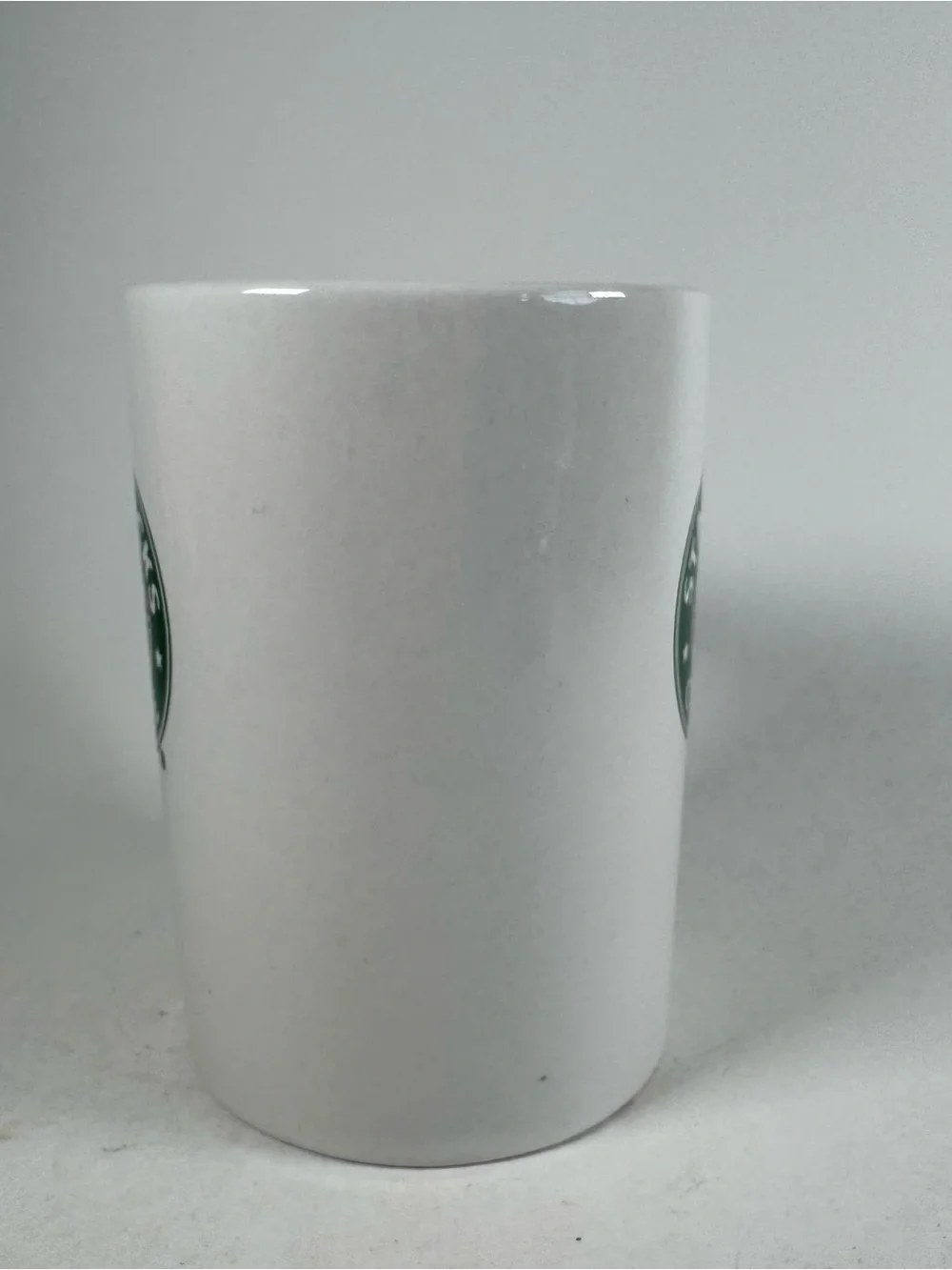 Starbucks Coffee Mug 10oz 2008 Classic Logo White Green Ceramic